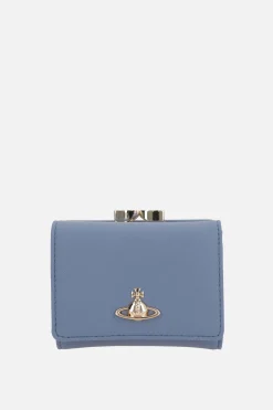 Portafogli>VIVIENNE WESTWOOD portafogli Frame small in ecopelle saffiano Blu