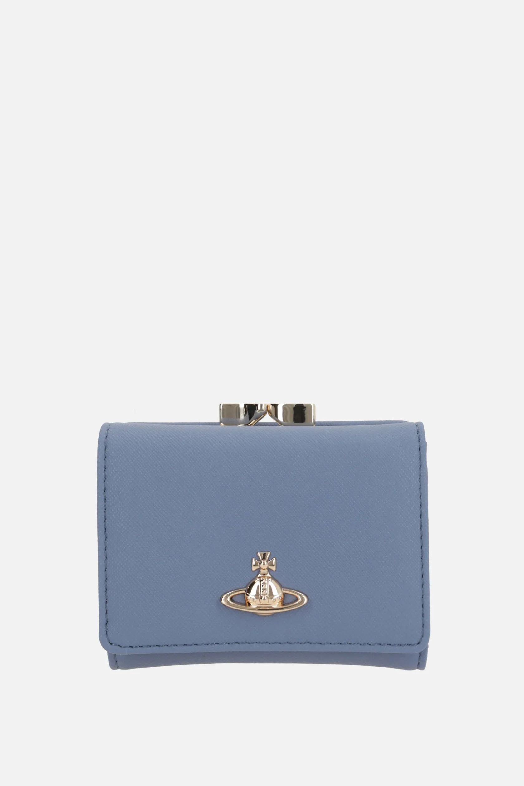Portafogli>VIVIENNE WESTWOOD portafogli Frame small in ecopelle saffiano Blu