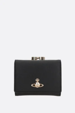 Portafogli>VIVIENNE WESTWOOD portafogli Frame small in ecopelle saffiano Nero
