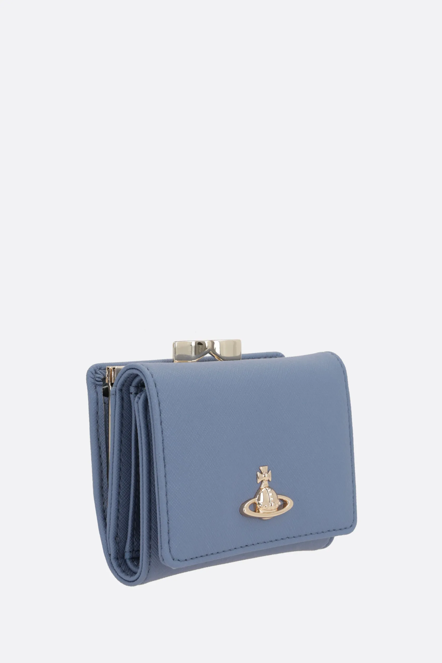 Portafogli>VIVIENNE WESTWOOD portafogli Frame small in ecopelle saffiano Blu