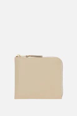 Portafogli>COMME DES GARÇONS WALLET portafogli half-zip in pelle liscia Bianco