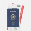 Portafogli>BALENCIAGA portafogli Passport in pelle texturizzata e liscia Multicolor