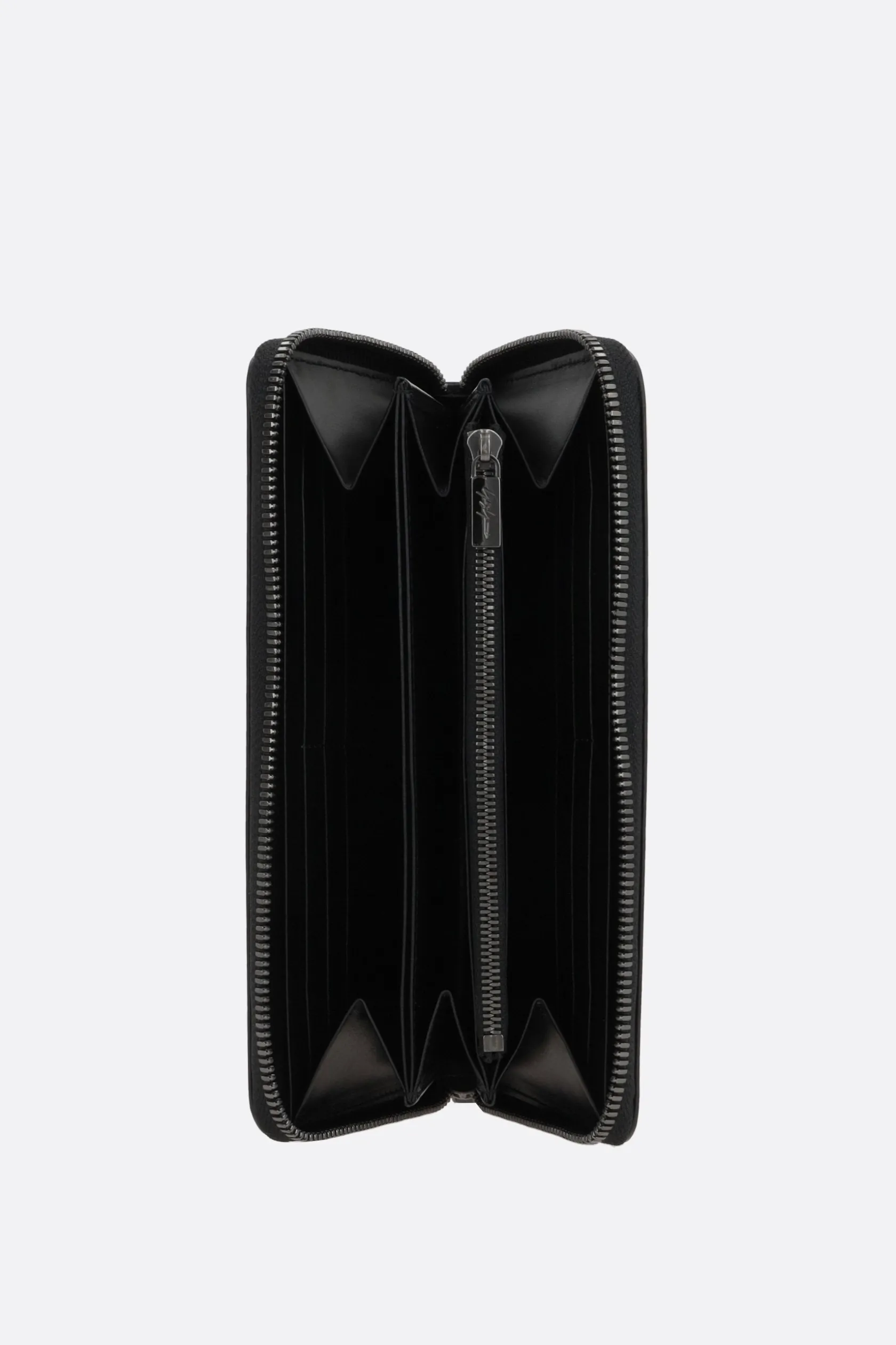 Portafogli>DISCORD YOHJI YAMAMOTO portafogli zip-around in pelle liscia Nero