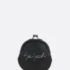 Piccola Pelletteria>DISCORD YOHJI YAMAMOTO portamonete in pelle liscia con catena Nero