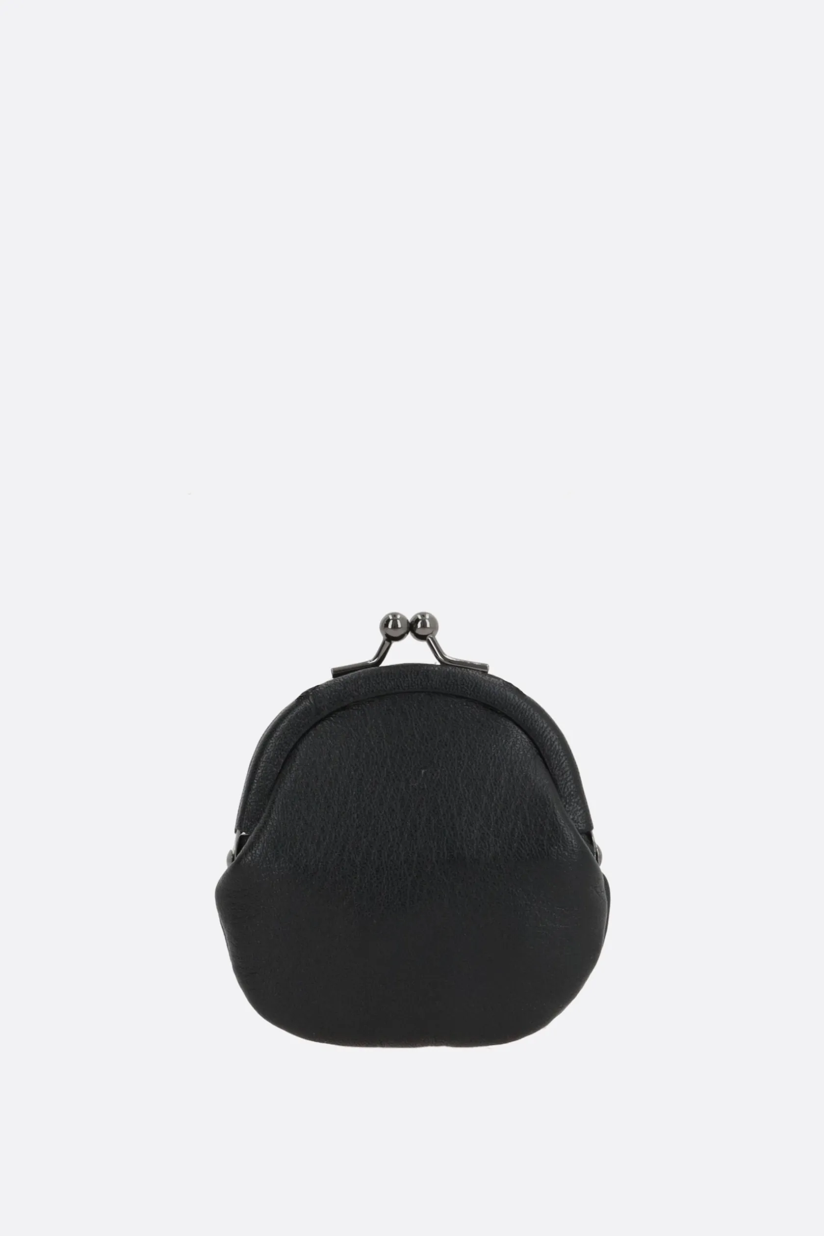 Piccola Pelletteria>DISCORD YOHJI YAMAMOTO portamonete in pelle liscia con catena Nero