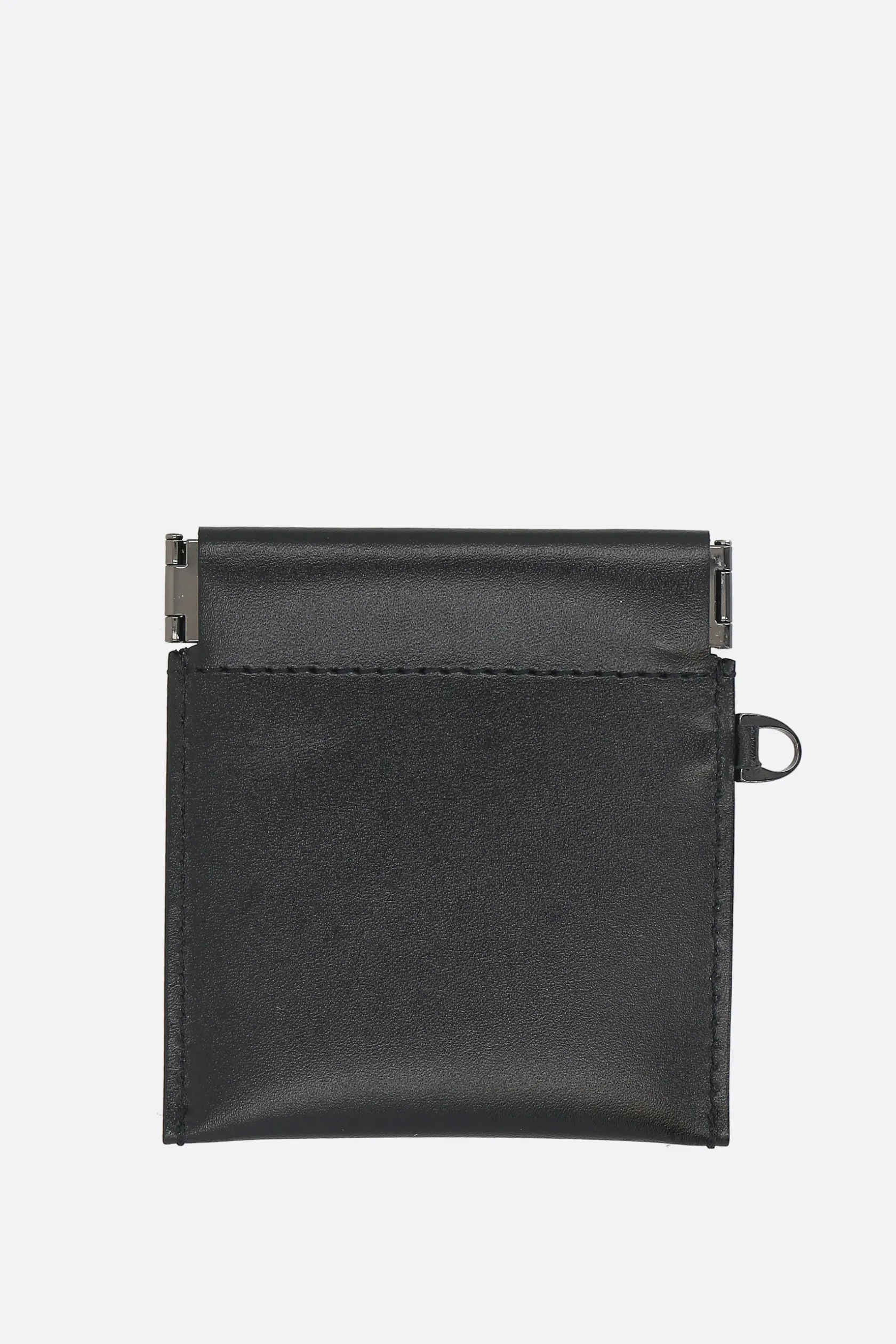 Piccola Pelletteria>DISCORD YOHJI YAMAMOTO portamonete in pelle liscia con catena Nero