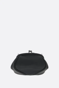Borse A Tracolla>DISCORD YOHJI YAMAMOTO pouch Double Clasp in pelle liscia Nero