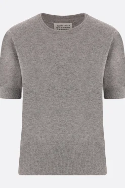 Topwear>MAISON MARGIELA pullover a maniche corte in lana Grigio