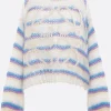 Topwear>LOEWE pullover Anagram in misto mohair Bianco