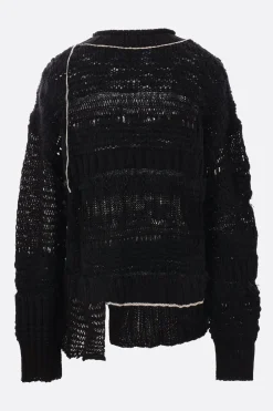 Topwear>Y'S pullover destrutturato in misto lana Nero
