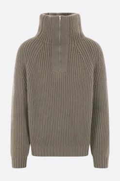 Topwear>META CAMPANIA COLLECTIVE pullover half-zip Michel in cashmere Grigio