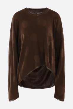 Topwear>UMA WANG pullover in cotone e seta Marrone