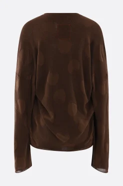 Topwear>UMA WANG pullover in cotone e seta Marrone