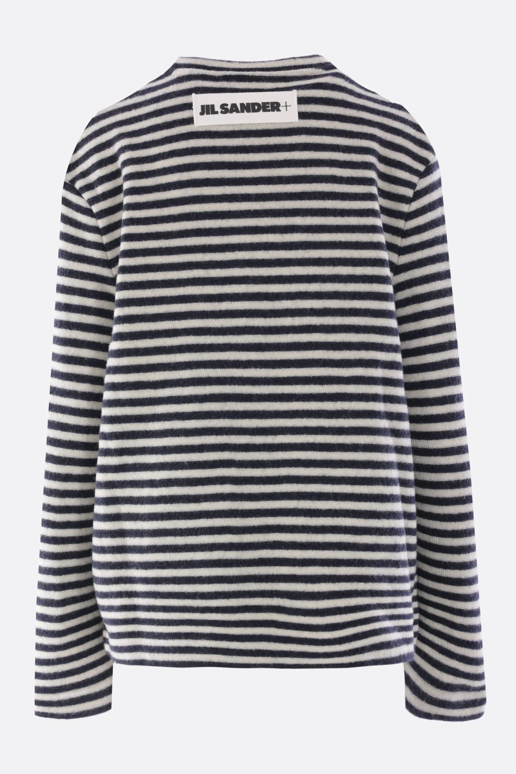 Topwear>JIL SANDER pullover in lana a righe Blu