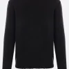 Topwear>JIL SANDER pullover in lana alpaca Nero