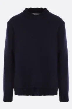 Topwear>MAISON MARGIELA pullover in lana, lino e cotone Blu