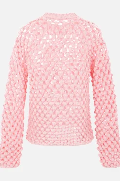 Topwear>JIL SANDER pullover in maglia a punto popcorn Rosa