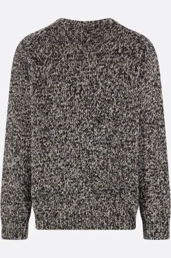 Topwear>YOHJI YAMAMOTO pullover in maglia di lino e seta Nero