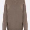 Topwear>NICCOLÒ PASQUALETTI pullover oversize in cashmere Marrone