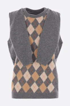 Topwear>HODAKOVA pullover smanicato Sleeve in lana Grigio