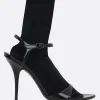 Sandali>BALENCIAGA sandalo Avenue Sock in vernice e maglia Nero