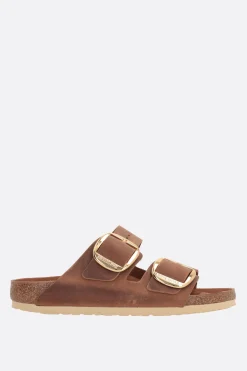 Sandali>BIRKENSTOCK sandalo flat Arizona Big Buckle in pelle oliata (Narrow Fit) Marrone