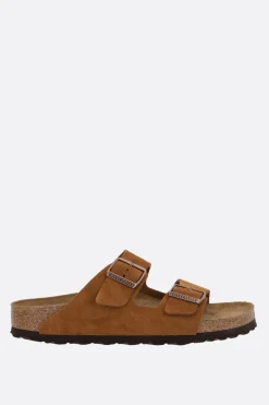 Sandali>BIRKENSTOCK sandalo flat Arizona BS in suede (Narrow Fit) Marrone