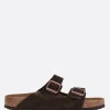 Sandali Flat>BIRKENSTOCK sandalo flat Arizona BS in suede (Narrow Fit) Marrone