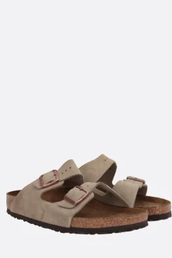 Sandali>BIRKENSTOCK sandalo flat Arizona BS in suede (Narrow Fit) Neutro