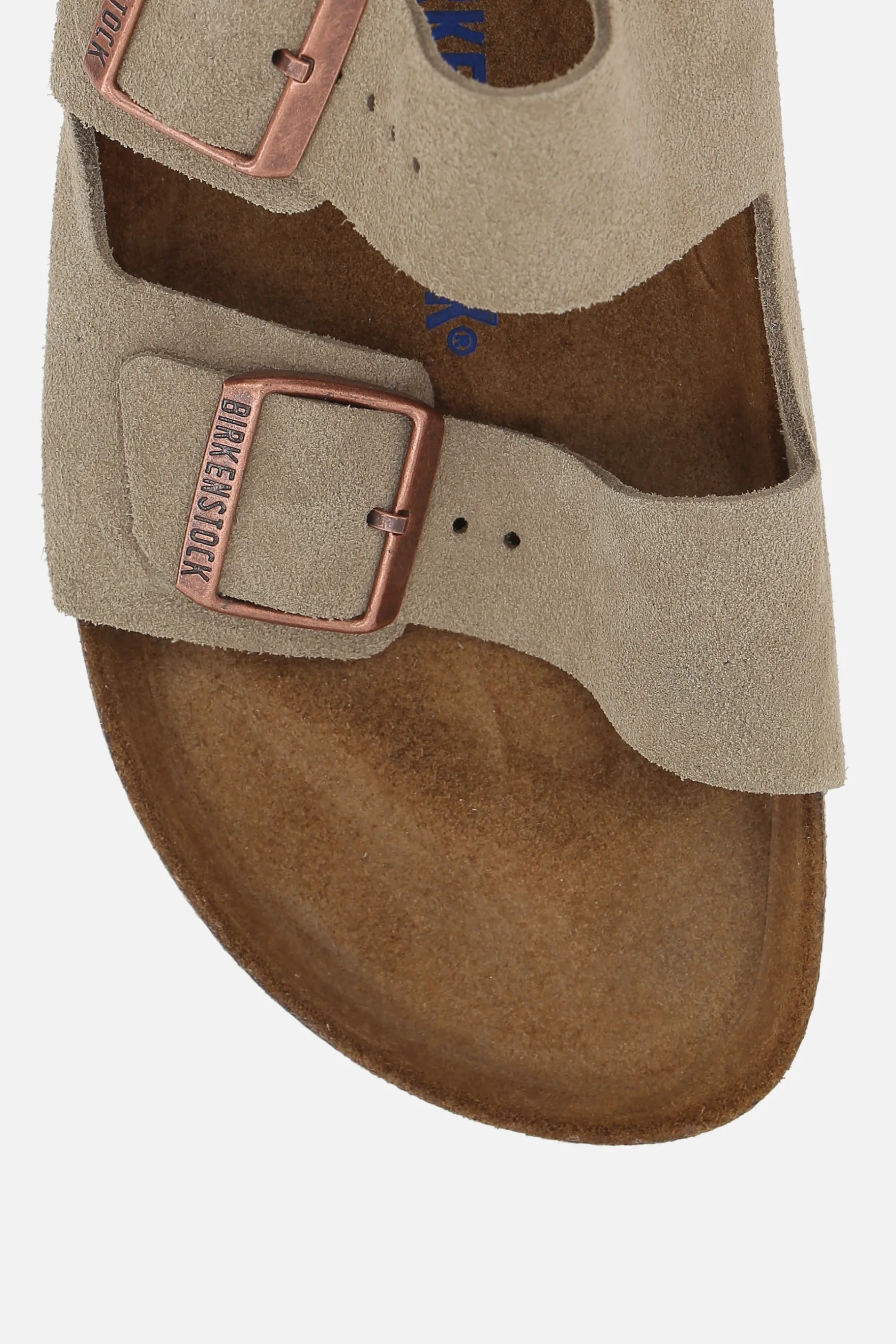 Sandali>BIRKENSTOCK sandalo flat Arizona BS in suede (Narrow Fit) Neutro