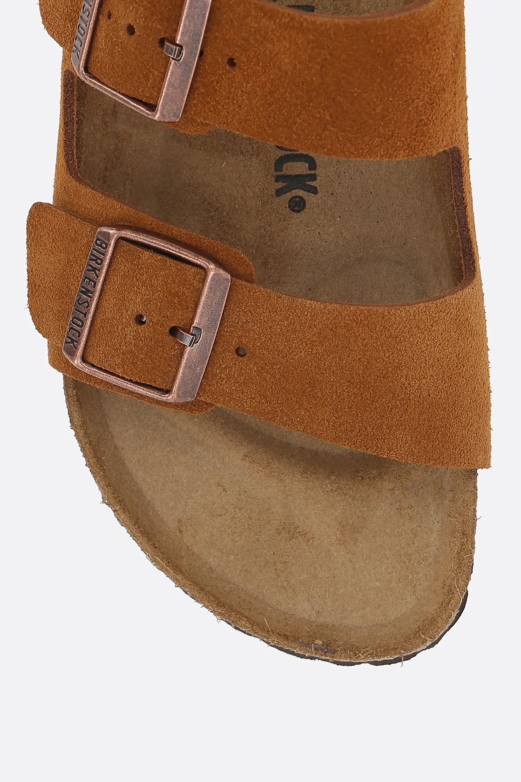 Sandali>BIRKENSTOCK sandalo flat Arizona BS in suede (Narrow Fit) Marrone