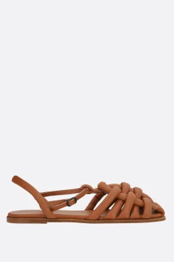 Sandali>HEREU sandalo flat Cabersa in nappa imbottita Marrone