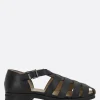Sandali Flat>PARABOOT sandalo flat Ferret in pelle liscia Nero