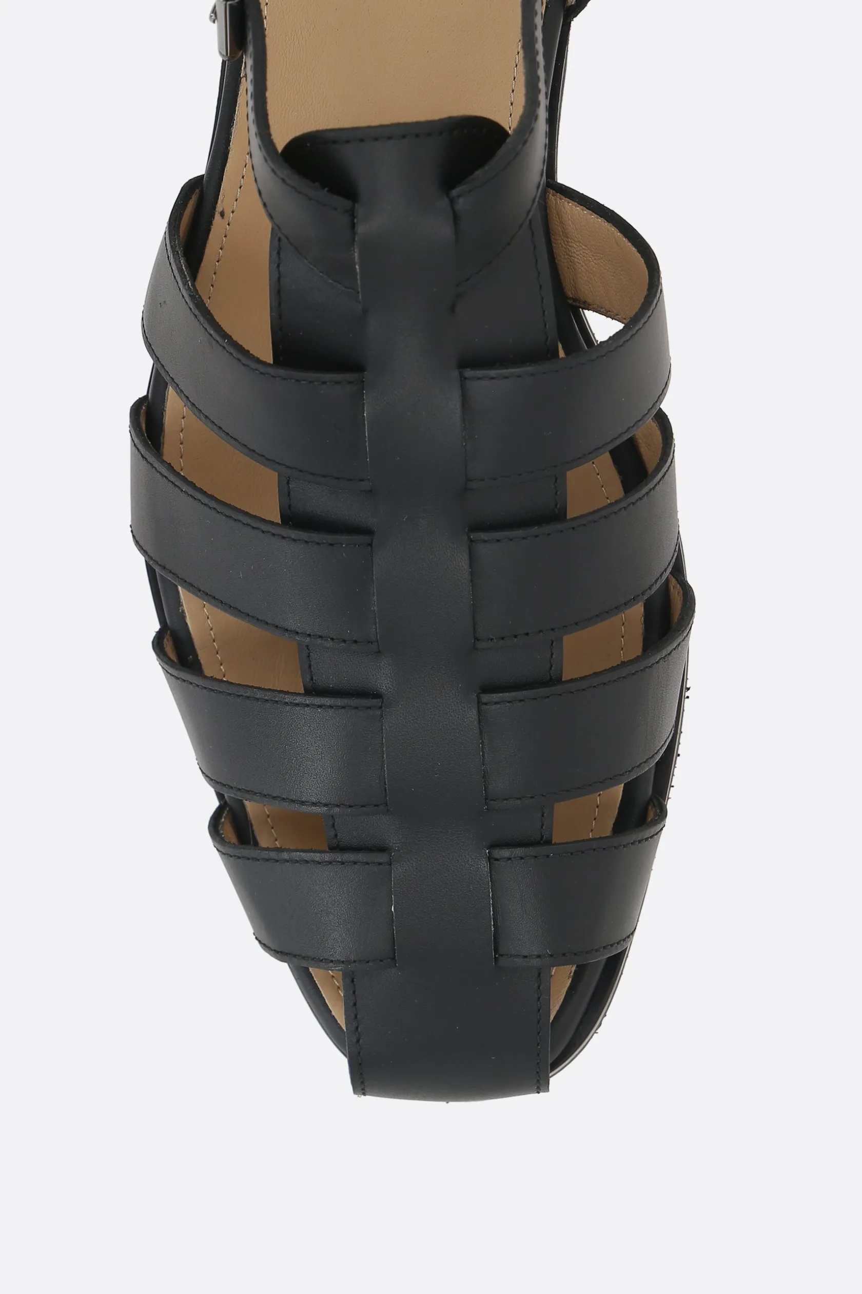 Sandali Flat>PARABOOT sandalo flat Ferret in pelle liscia Nero