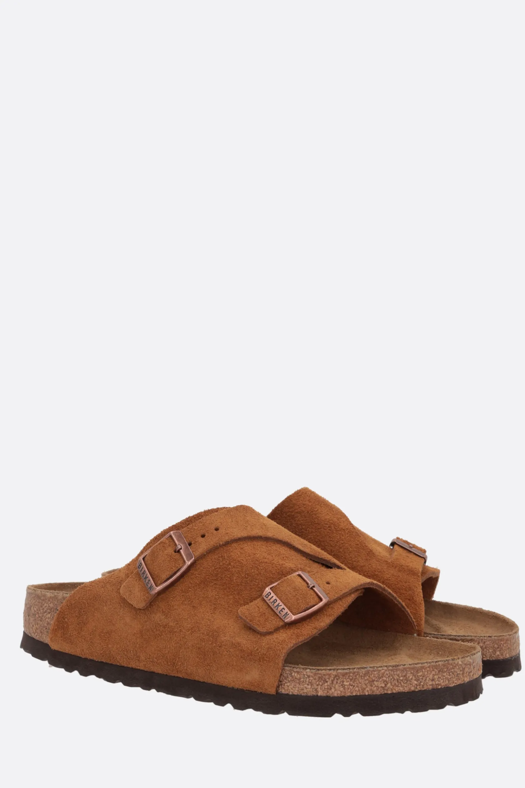 Sandali Flat>BIRKENSTOCK sandalo flat Zürich BS in suede (Narrow Fit) Marrone