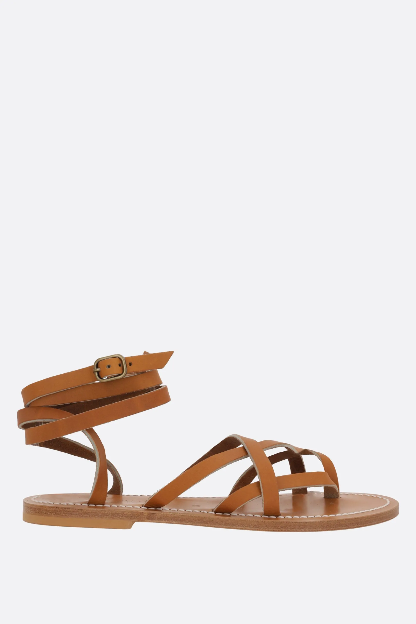 Sandali>K.JACQUES X 10 CORSO COMO sandalo infradito Zenobie in pelle liscia Marrone