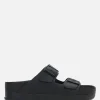 Sandali>BIRKENSTOCK sandalo platform Arizona PAP Flex in pelle liscia (Narrow Fit) Nero
