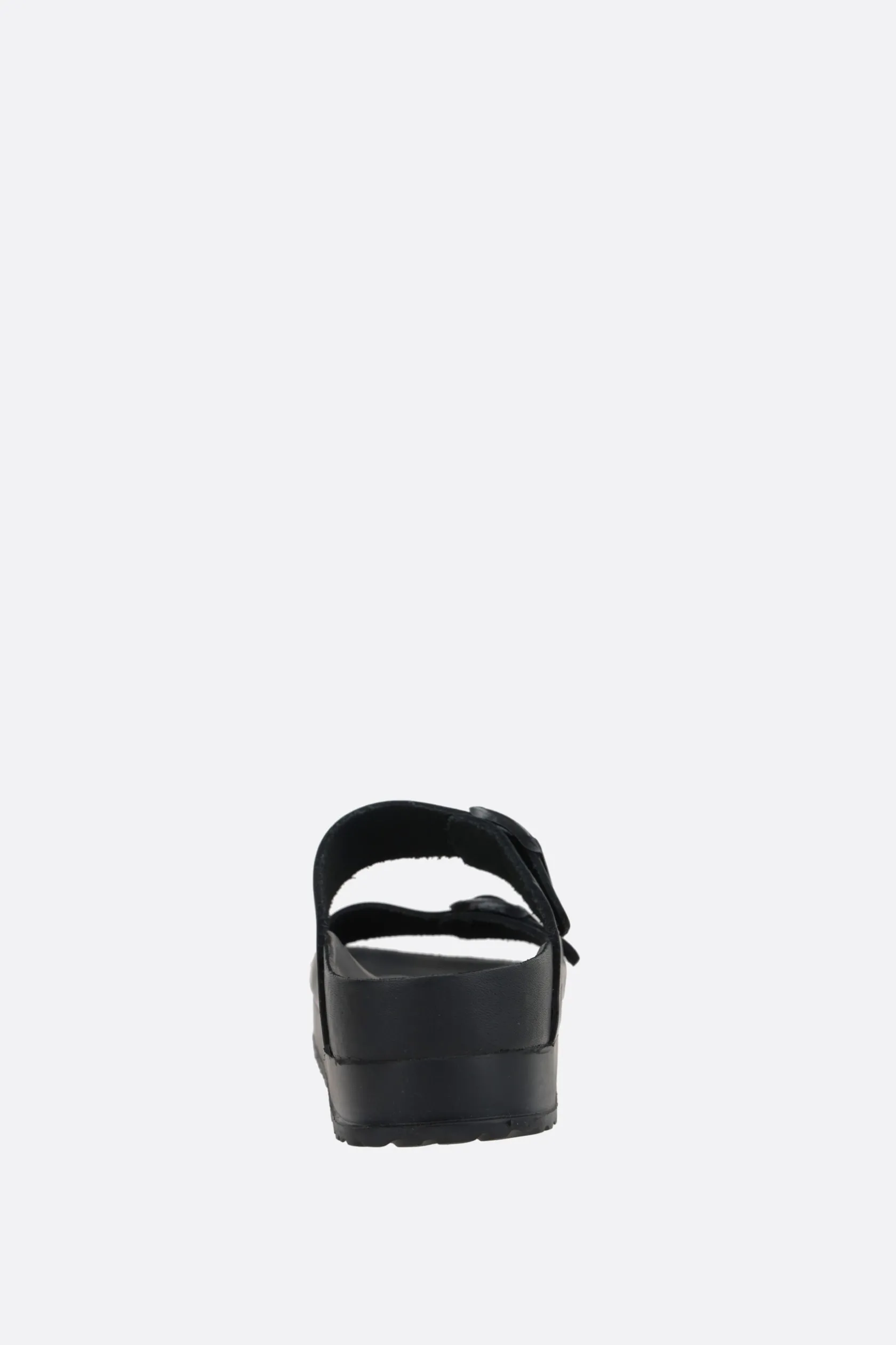Sandali>BIRKENSTOCK sandalo platform Arizona PAP Flex in pelle liscia (Narrow Fit) Nero