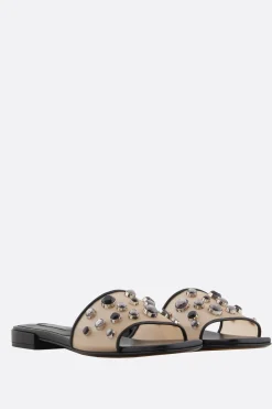 Sandali>GIORGIO ARMANI - 10 CORSO COMO sandalo slide in rete con strass Multicolor