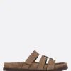 Sandali>TORY BURCH sandalo slide Ines Sport in suede Marrone