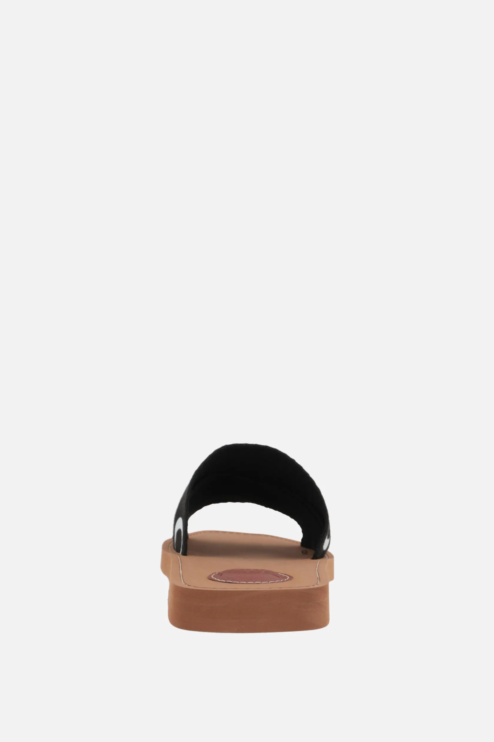 Sandali>CHLOÉ sandalo slide Woody in canvas Nero