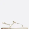 Sandali>ROGER VIVIER sandalo Viv' By The Sea in pelle laminata Oro