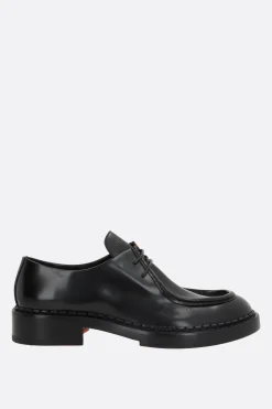 Scarpe Basse>SANTONI X 10 CORSO COMO scapra stringata in pelle spazzolata Nero