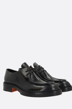 Scarpe Basse>SANTONI X 10 CORSO COMO scapra stringata in pelle spazzolata Nero