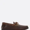 Scarpe Stringate>YUKETEN scarpa da barca Canoe Moc in pelle liscia Marrone