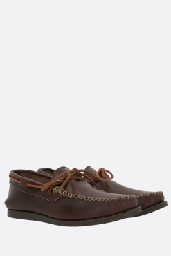 Scarpe Stringate>YUKETEN scarpa da barca Canoe Moc in pelle liscia Marrone