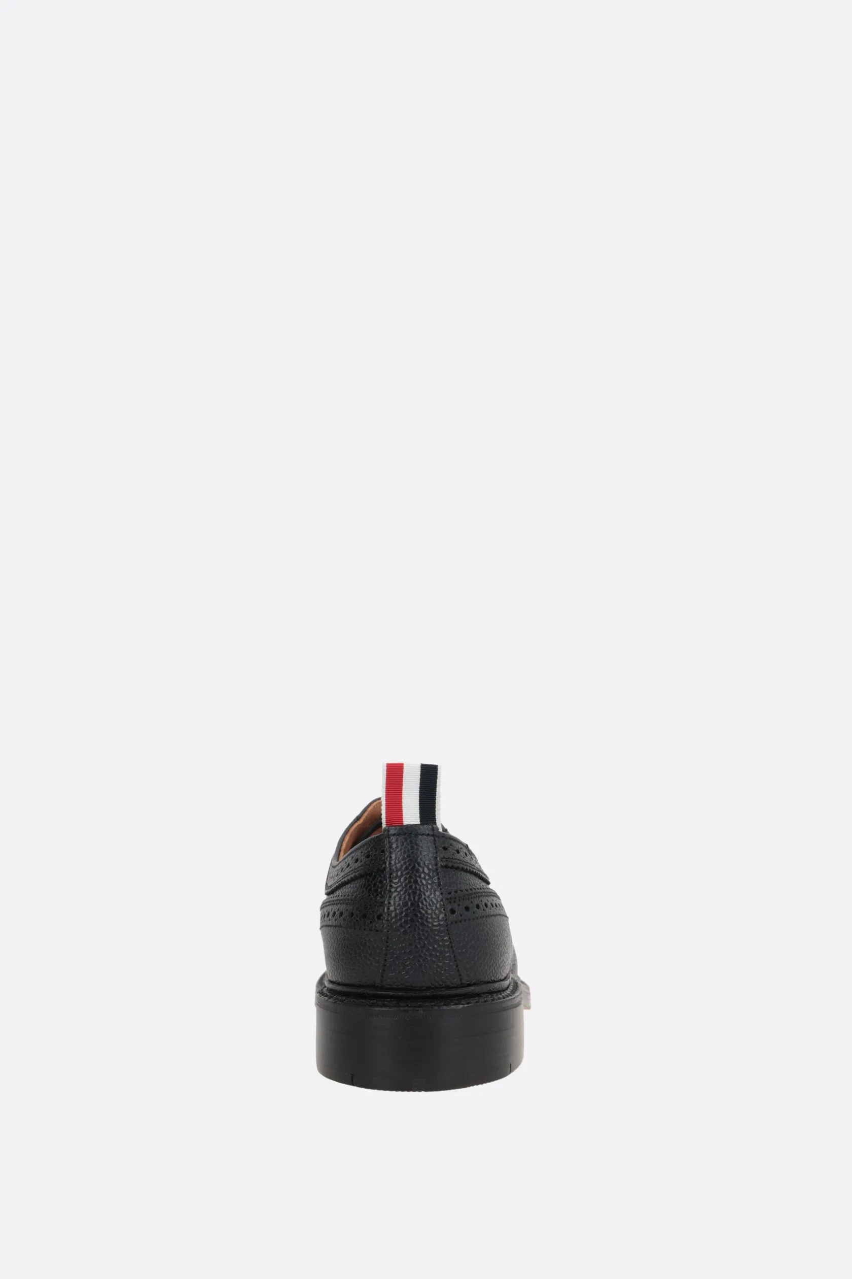 Scarpe Stringate>THOM BROWNE scarpa derby in pelle pebble grain Nero