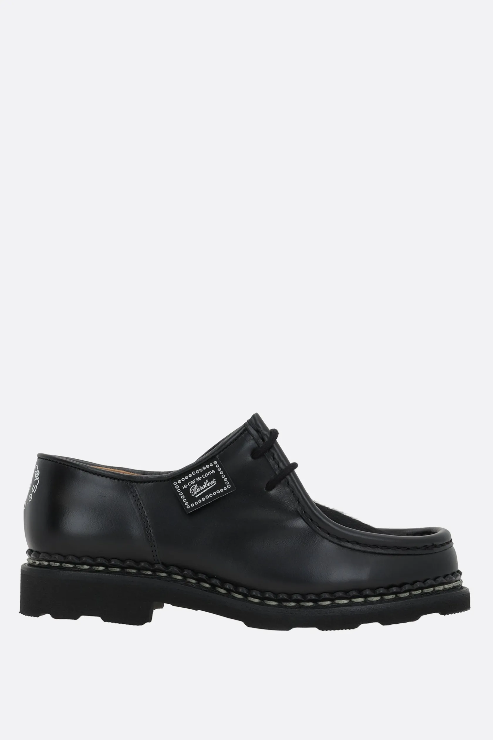Scarpe Basse>PARABOOT X 10 CORSO COMO scarpa derby Michael/Griff in pelle liscia e cavallino Nero