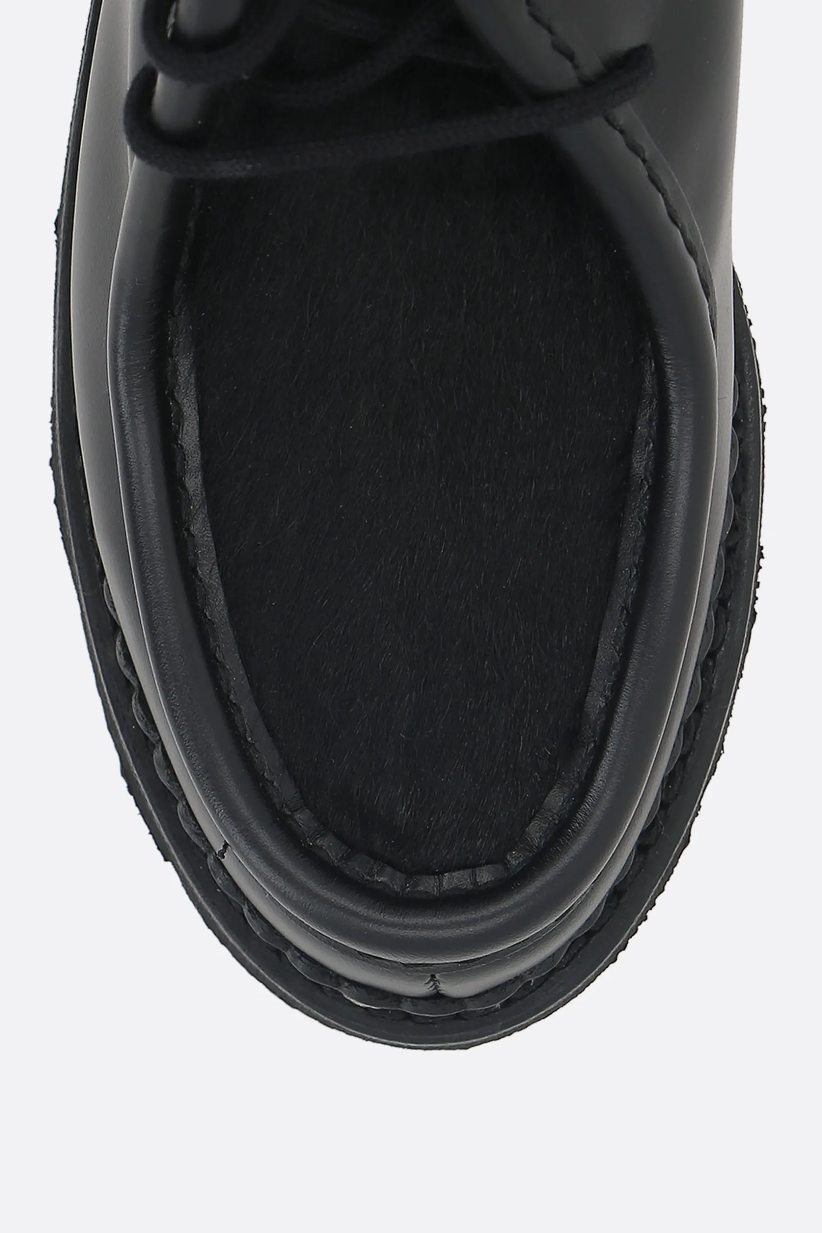 Scarpe Basse>PARABOOT X 10 CORSO COMO scarpa derby Michael/Griff in pelle liscia e cavallino Nero