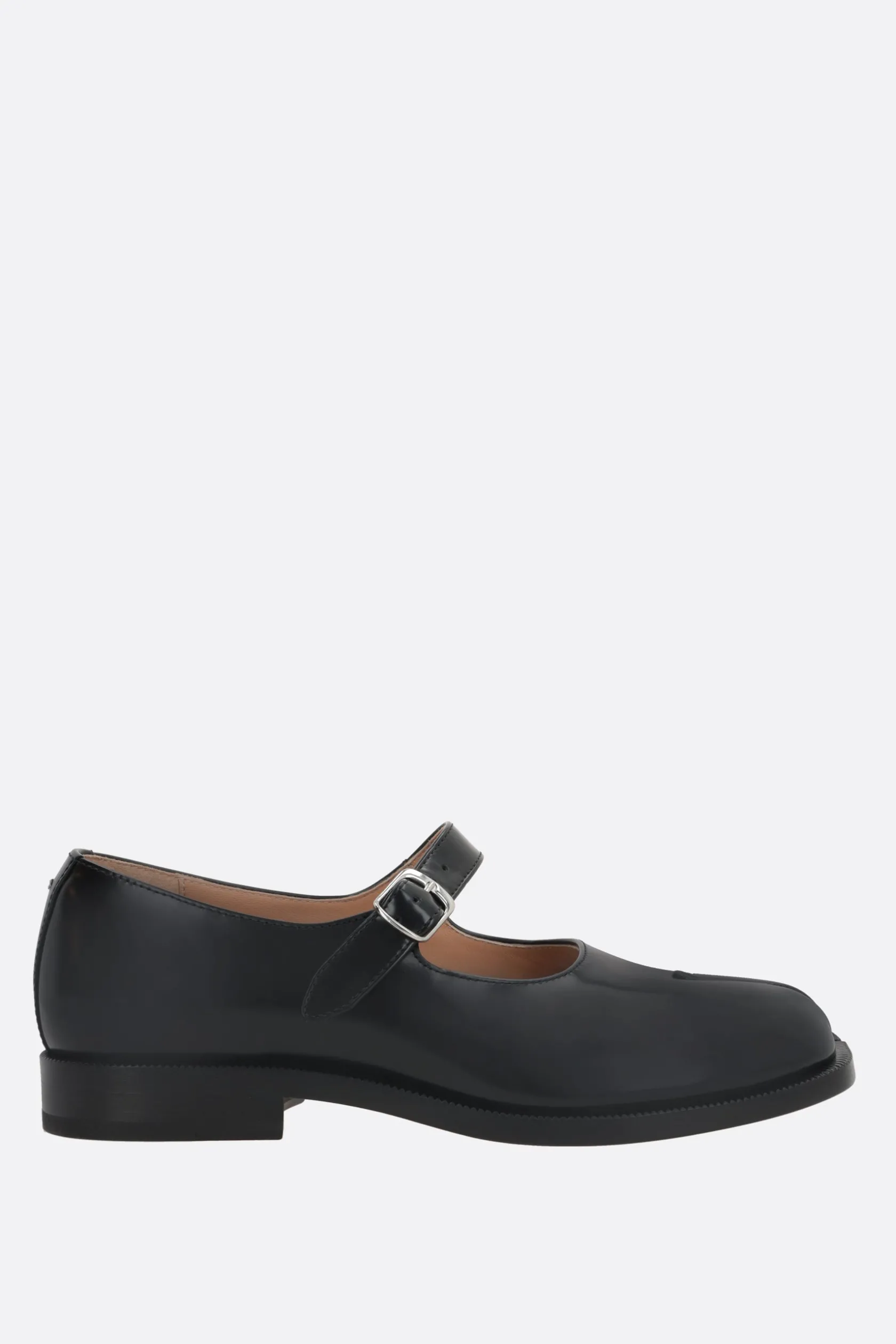Scarpe Basse>MAISON MARGIELA scarpa mary-jane Tabi in pelle liscia Nero